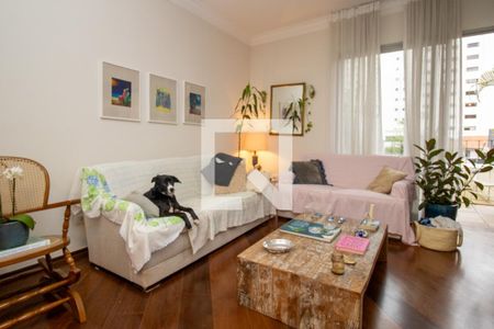 Sala, ambiente de estar  de apartamento à venda com 3 quartos, 113m² em Vila Nova Conceição, São Paulo