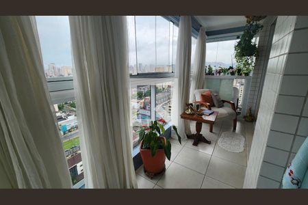 Varanda da Sala de apartamento para alugar com 1 quarto, 59m² em Boqueirão, Santos