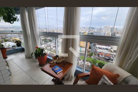 Varanda da Sala de apartamento para alugar com 1 quarto, 59m² em Boqueirão, Santos