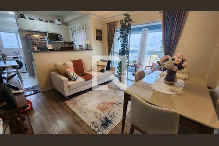 Sala de apartamento para alugar com 1 quarto, 59m² em Boqueirão, Santos