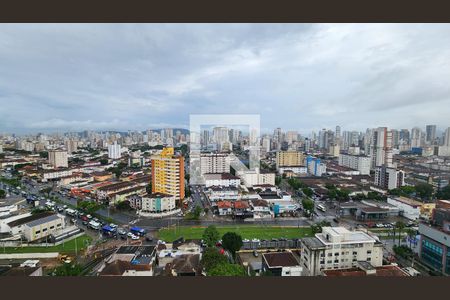 Vista da Sala de apartamento para alugar com 1 quarto, 59m² em Boqueirão, Santos