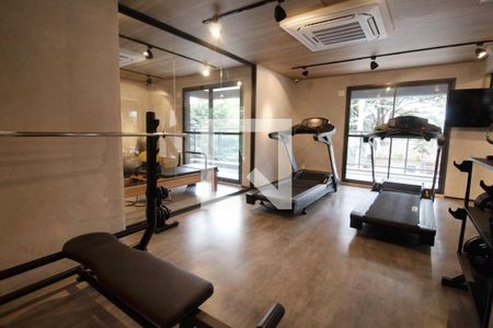 Studio para alugar com 28m², 1 quarto e sem vaga Studio para alugar com 28m², 1 quarto e sem vagaÁrea comum - Academia