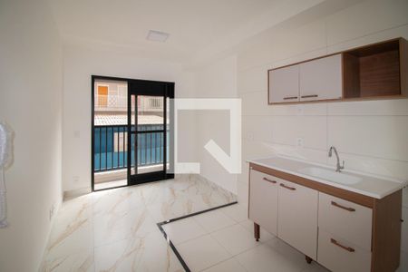 Sala e Cozinha  de kitnet/studio para alugar com 1 quarto, 30m² em Vila Mazzei, São Paulo