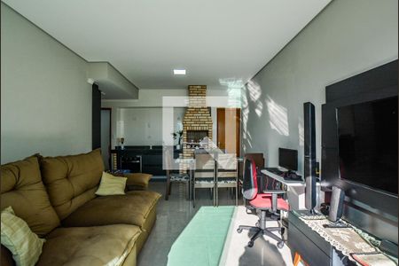 Sala de TV de apartamento à venda com 3 quartos, 116m² em Vila Camilópolis, Santo André