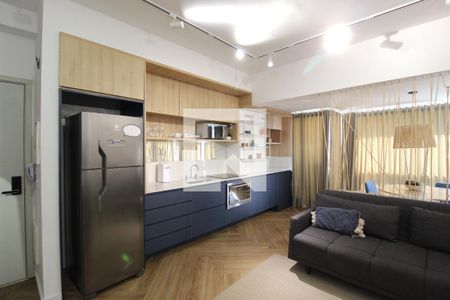 Sala/Cozinha de apartamento à venda com 1 quarto, 54m² em Vila Olímpia, São Paulo