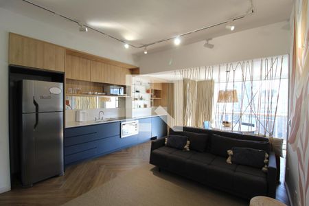 Sala/Cozinha de apartamento à venda com 1 quarto, 54m² em Vila Olímpia, São Paulo