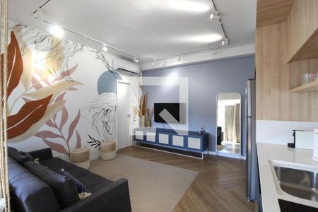 Sala/Cozinha de apartamento à venda com 1 quarto, 54m² em Vila Olímpia, São Paulo