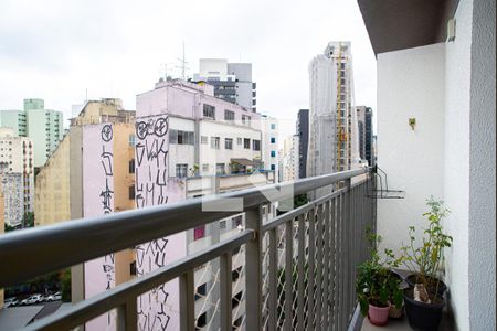 Varanda da Sala/Quarto de kitnet/studio para alugar com 1 quarto, 29m² em Bela Vista, São Paulo