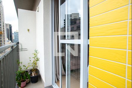 Varanda da Sala/Quarto de kitnet/studio à venda com 1 quarto, 29m² em Bela Vista, São Paulo