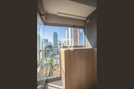 varanda integrada de kitnet/studio para alugar com 1 quarto, 21m² em Vila Clementino, São Paulo