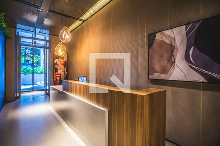 Studio à venda com 21m², 1 quarto e sem vagaHall social