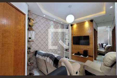 Sala de apartamento à venda com 2 quartos, 75m² em Jardim das Maravilhas, Santo André