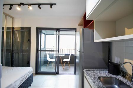 Cozinha de kitnet/studio para alugar com 1 quarto, 22m² em Jardim Paulista, São Paulo