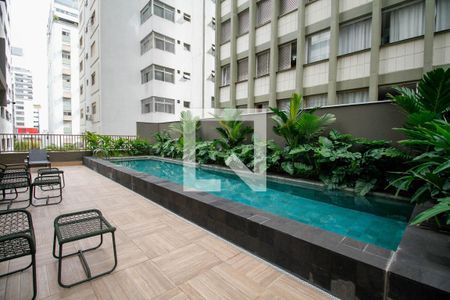 Área comum - Piscina de kitnet/studio para alugar com 1 quarto, 22m² em Jardim Paulista, São Paulo