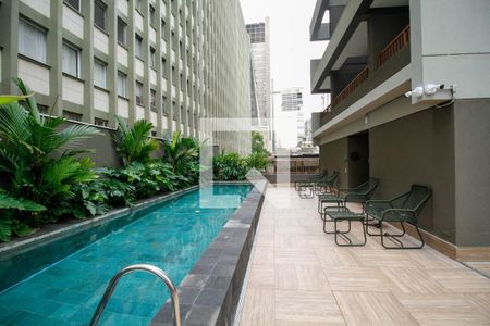 Área comum - Piscina de kitnet/studio para alugar com 1 quarto, 22m² em Jardim Paulista, São Paulo