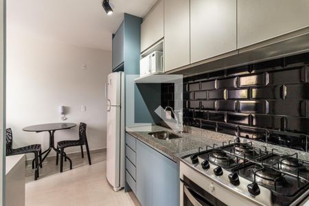 Cozinha de apartamento para alugar com 1 quarto, 24m² em Vila Buarque, São Paulo