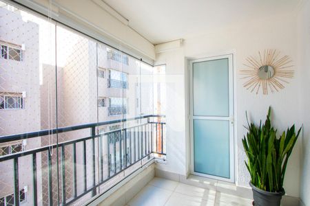 Varanda da sala de apartamento à venda com 3 quartos, 97m² em Vila Scarpelli, Santo André