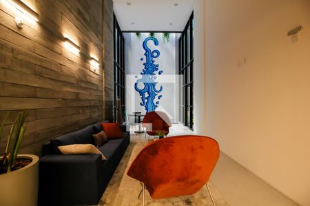 Studio para alugar com 26m², 1 quarto e sem vaga Studio para alugar com 26m², 1 quarto e sem vagaHall de entrada