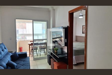 Sala de apartamento para alugar com 1 quarto, 56m² em Vila Caiçara, Praia Grande