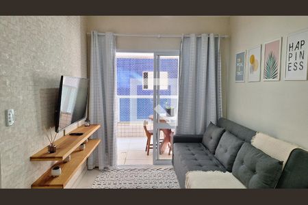 Sala de apartamento para alugar com 1 quarto, 52m² em Guilhermina, Praia Grande