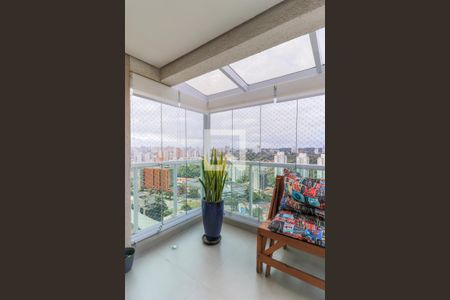 Varanda da Sala de apartamento à venda com 1 quarto, 59m² em Santo Amaro, São Paulo