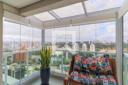 Varanda da Sala de apartamento à venda com 1 quarto, 59m² em Santo Amaro, São Paulo
