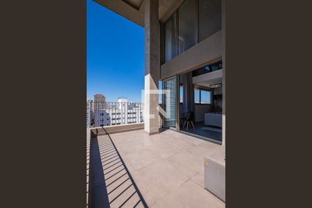 Sala/Cozinha - Varanda de kitnet/studio à venda com 1 quarto, 73m² em Cerqueira César, São Paulo