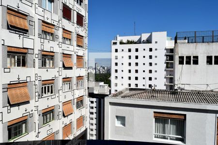 Vista da varanda de kitnet/studio à venda com 1 quarto, 34m² em Cerqueira César, São Paulo