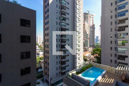 Vista Varanda da Sala de apartamento à venda com 1 quarto, 24m² em Jardim das Acácias, São Paulo