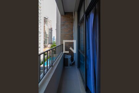 Varanda da Sala de apartamento à venda com 1 quarto, 24m² em Jardim das Acácias, São Paulo