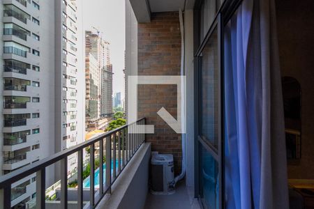 Varanda da Sala de apartamento à venda com 1 quarto, 24m² em Jardim das Acácias, São Paulo