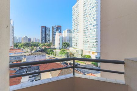 Varanda da Sala de apartamento à venda com 1 quarto, 51m² em Brooklin Novo, São Paulo