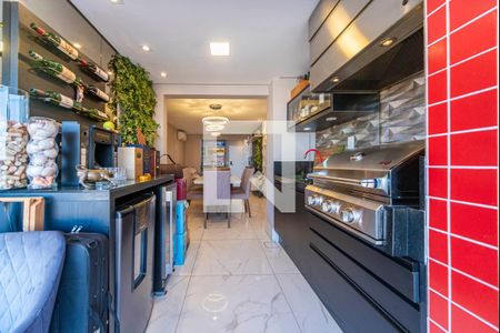 Varanda da Sala de apartamento à venda com 3 quartos, 91m² em Vila Assunção, Santo André