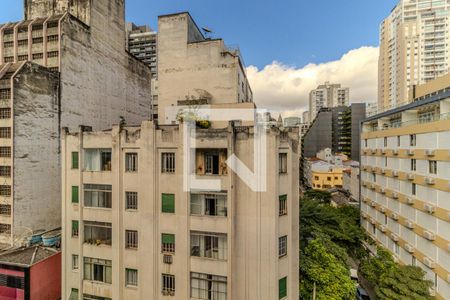 Vista da Suíte de apartamento para alugar com 1 quarto, 31m² em República, São Paulo