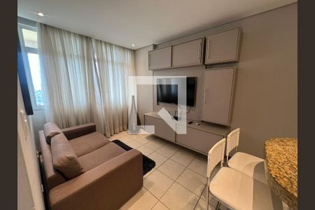 Sala de apartamento à venda com 1 quarto, 39m² em Vale do Sereno, Nova Lima