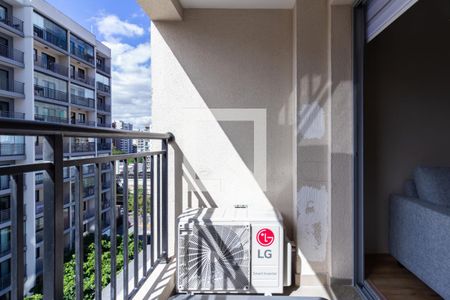 Varanda da Sala de kitnet/studio para alugar com 1 quarto, 31m² em Moema, São Paulo