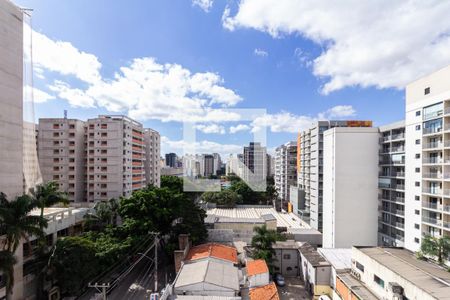 Vista da Sala de kitnet/studio para alugar com 1 quarto, 31m² em Moema, São Paulo