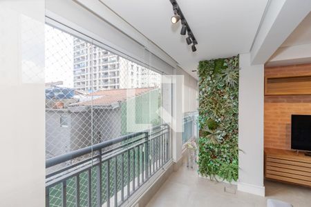 Varanda da Sala de apartamento à venda com 2 quartos, 63m² em Campo Belo, São Paulo