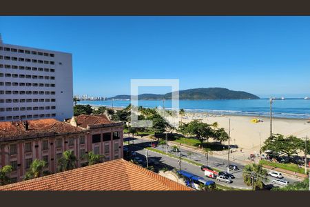 Vista da Sala de apartamento para alugar com 3 quartos, 150m² em Gonzaga, Santos