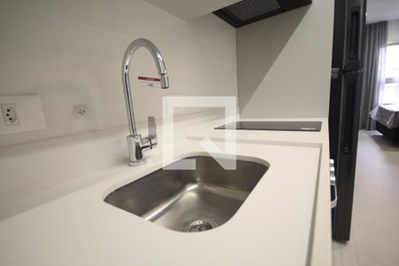 Studio para alugar com 26m², 1 quarto e sem vagaDetalhe da cozinha