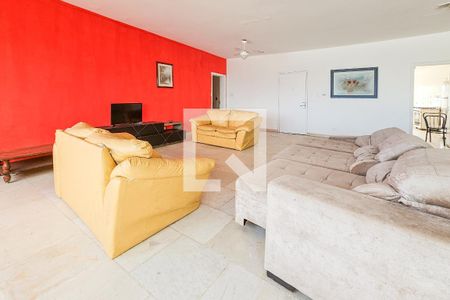 Sala de apartamento para alugar com 4 quartos, 380m² em Morro do Maluf, Guarujá