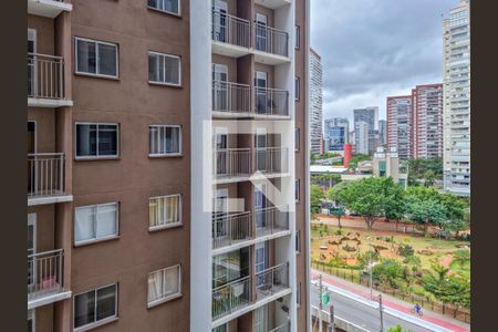 Vista da Sala de apartamento à venda com 1 quarto, 31m² em Jardim Caravelas, São Paulo