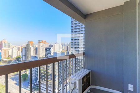 Varanda da Sala de apartamento para alugar com 1 quarto, 29m² em Brooklin Paulista, São Paulo