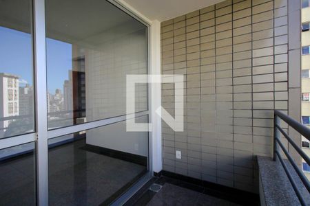 Varanda da Sala de apartamento à venda com 3 quartos, 100m² em Lourdes, Belo Horizonte
