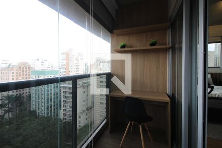 Varanda de kitnet/studio para alugar com 1 quarto, 21m² em Jardim Paulista, São Paulo