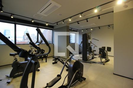 Studio para alugar com 21m², 1 quarto e sem vaga Studio para alugar com 21m², 1 quarto e sem vagaÁrea comum - Academia