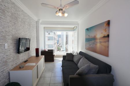 Sala de apartamento para alugar com 1 quarto, 62m² em Barra Funda, Guarujá