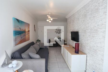 Sala de apartamento para alugar com 1 quarto, 62m² em Barra Funda, Guarujá