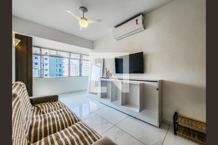Sala de apartamento para alugar com 1 quarto, 86m² em Gonzaga, Santos