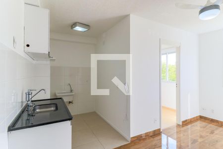 Cozinha de apartamento para alugar com 2 quartos, 33m² em Santo Amaro, São Paulo